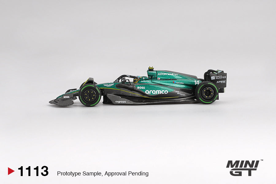 Aston Martin AMR24 #14 Fernando Alonso - 2024 F1 2024 Canadian GP - Mini Gt - Scala 1/64 MGT01113-L