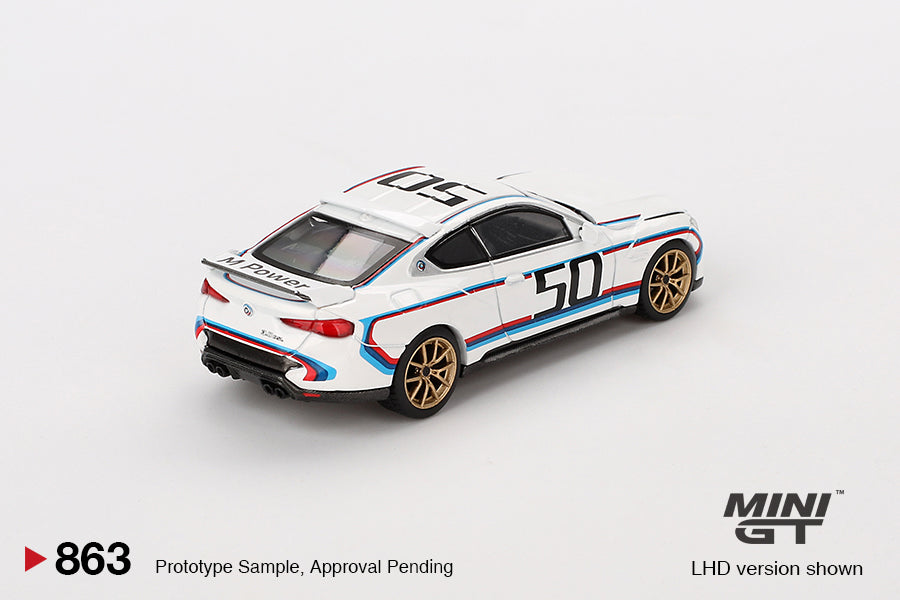 BMW 3.0 CSL White - Mini GT - Scala 1/64 MGT00863-BL Blister Packaging