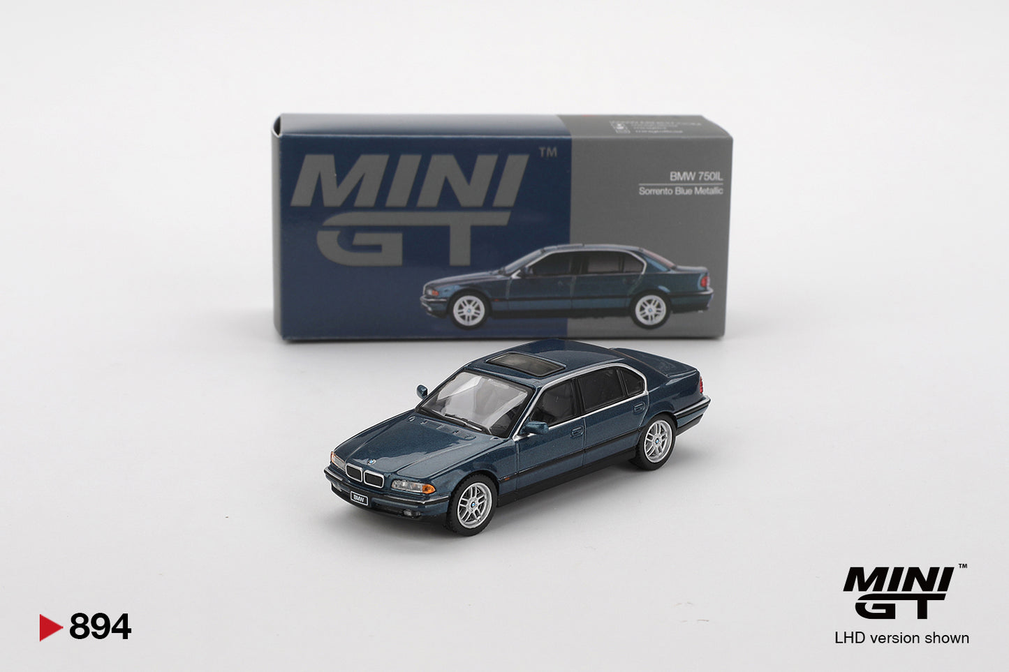 BMW 750IL Sorrento Blue Metallic - Mini GT - Scala 1/64 MGT00894-L