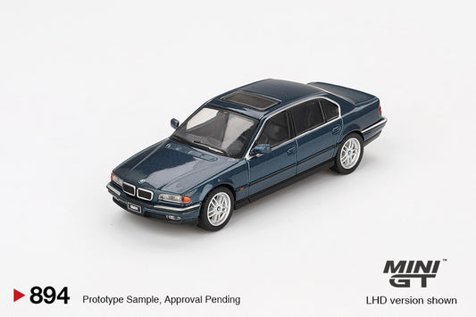 BMW 750IL Sorrento Blue Metallic - Mini GT - Scala 1/64 MGT00894-L