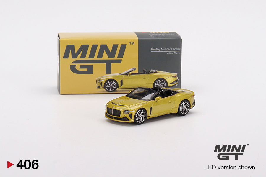 Bentley Mulliner Bacalar Yellow Flame - Mini GT - Scala 1/64 MGT00406-L