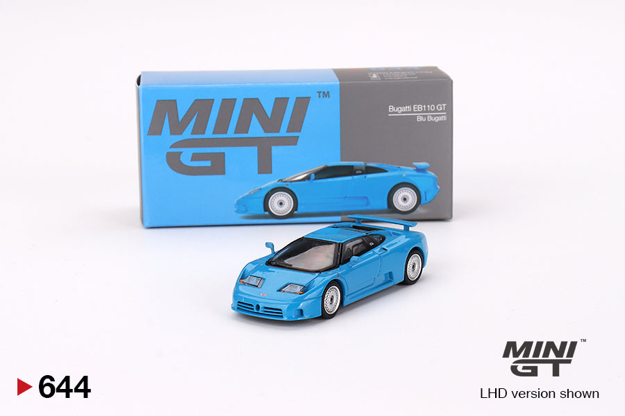 Bugatti EB110 GT Blu Bugatti - Mini GT - Scala 1/64 MGT00644