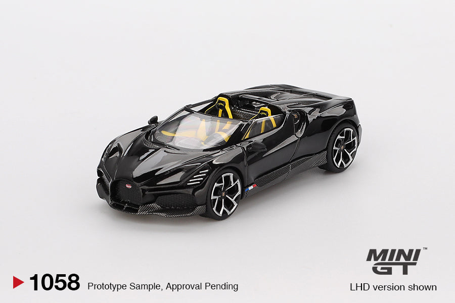 Bugatti W16 Mistral Black 2024 - Mini Gt - Scala 1/64 MGT01058-L EAN 840456306970
