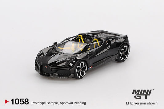Bugatti W16 Mistral Black 2024 - Mini Gt - Scala 1/64 MGT01058-L EAN 840456306970