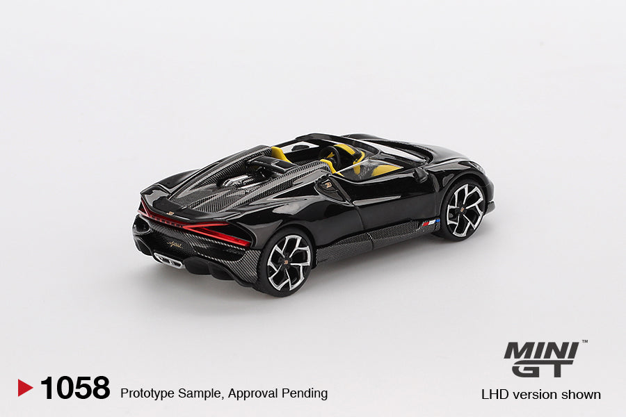 Bugatti W16 Mistral Black 2024 - Mini Gt - Scala 1/64 MGT01058-L EAN 840456306970