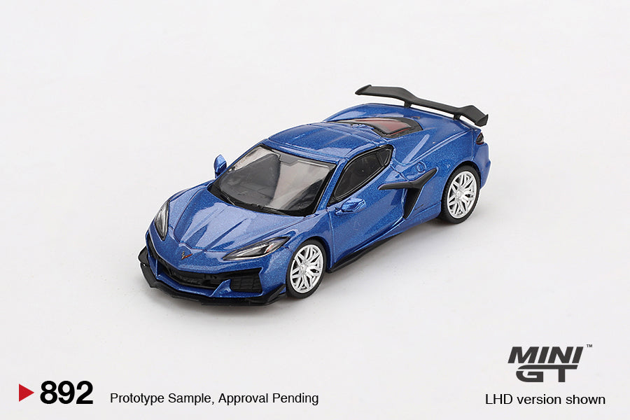 Chevrolet Corvette Z06 2023 Elkhart Lake Blue Metallic - Mini GT - Scala 1/64 MGT00892-L