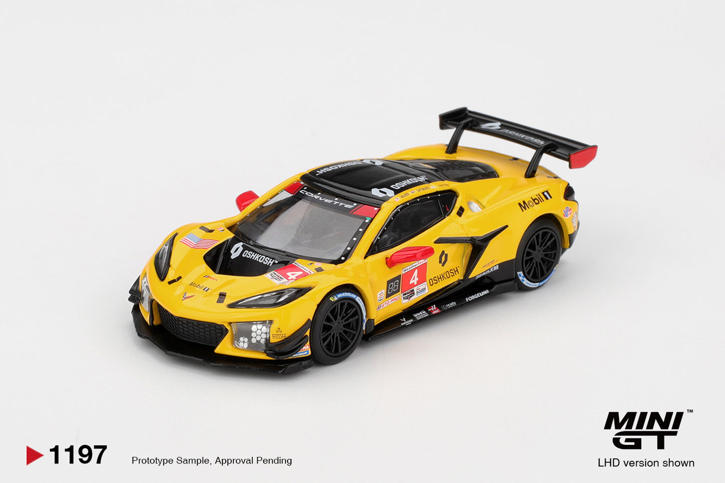 Chevrolet Corvette Z06 GT3.R #4 Corvette Racing by Pratt Miller Motorsports 2025 - MINI GT - Scala 1/64 MGT01197-L