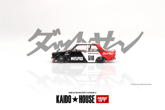 Datsun Street 510 Racing V1 - KAIDO HOUSE Mini GT - Scala 1/64 KHMG102