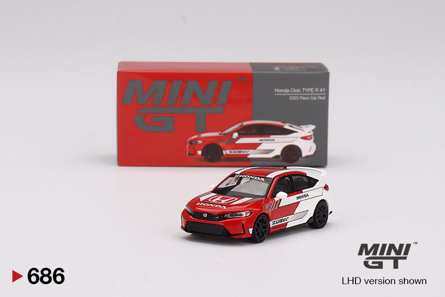 Honda Civic TYPE R 2023 Pace Car Red - Mini GT - Scala 1/64 MGT00686-L