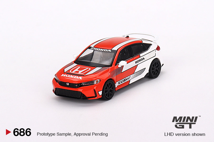 Honda Civic TYPE R 2023 Pace Car Red - Mini GT - Scala 1/64 MGT00686-L