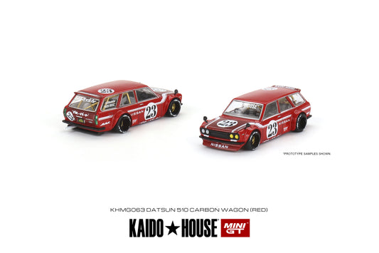 Datsun KAIDO 510 Wagon CARBON FIBER V2 - KAIDO HOUSE Mini GT - Scala 1/64 KHMG063