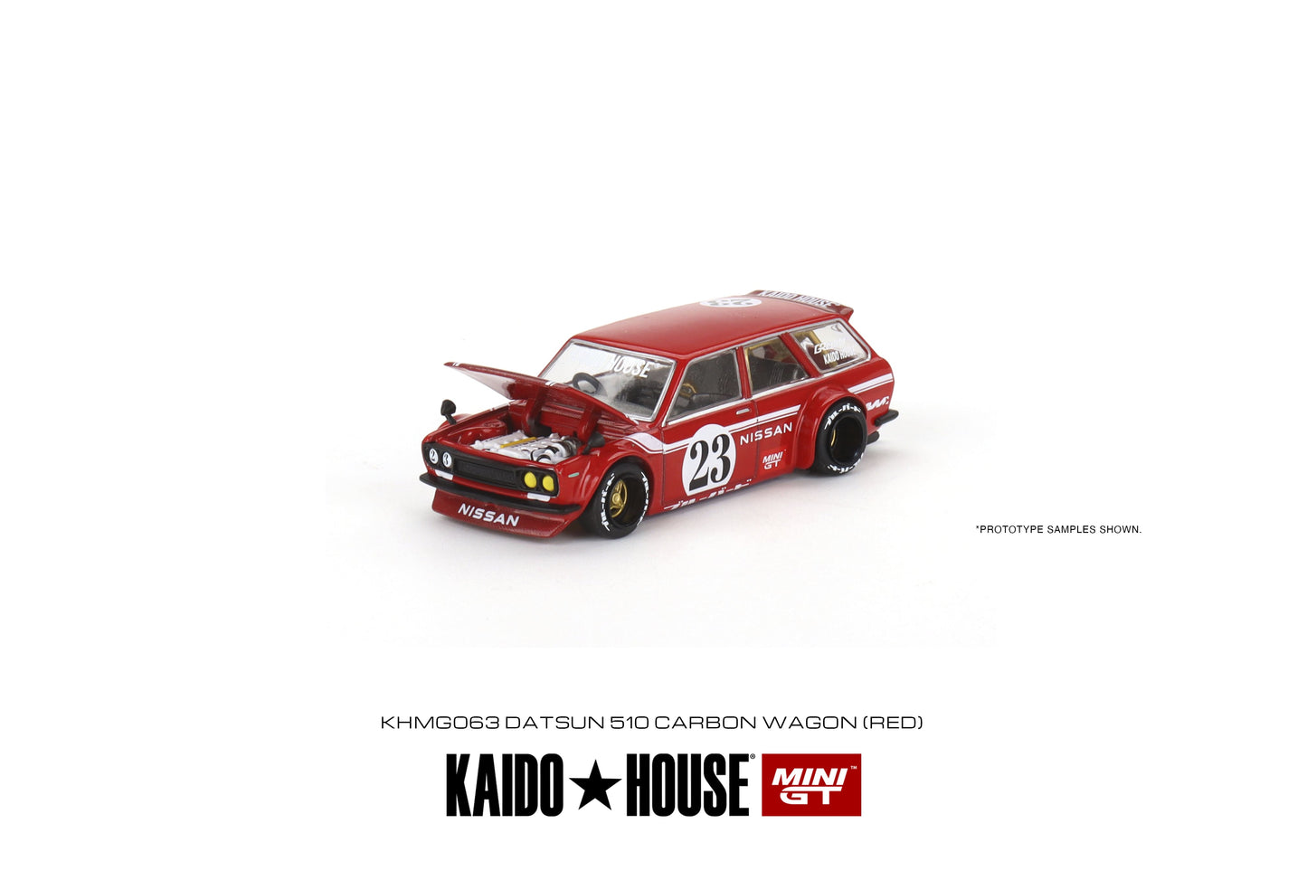 Datsun KAIDO 510 Wagon CARBON FIBER V2 - KAIDO HOUSE Mini GT - Scala 1/64 KHMG063