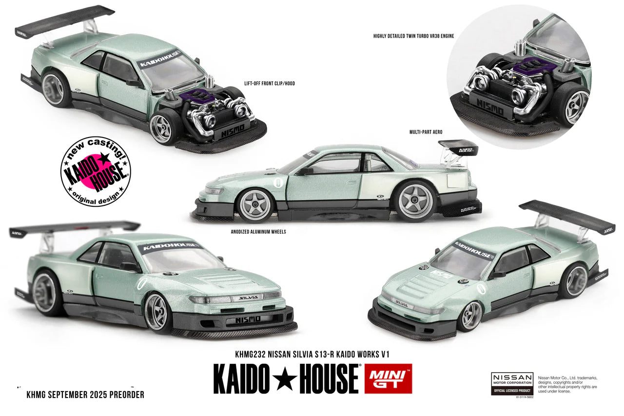 Nissan Silvia S13-R KAIDO WORKS VI - Mini GT Kaido House - Scala 1/64 KHMG232