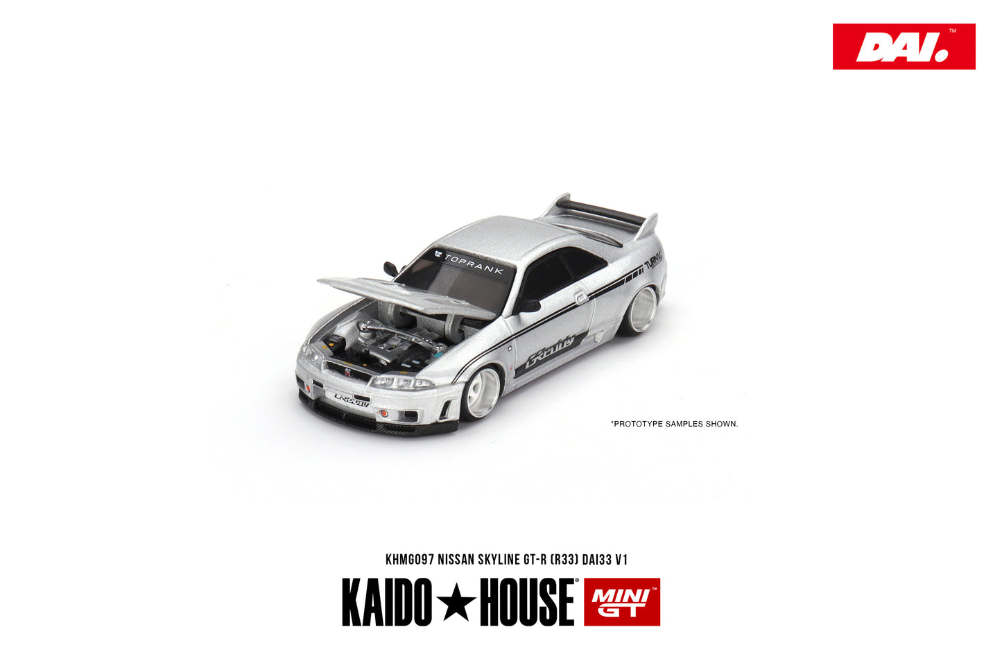 Nissan Skyline GT-R (R33) DAI33 V1 - KAIDO HOUSE Mini GT - Scala 1/64 KHMG097