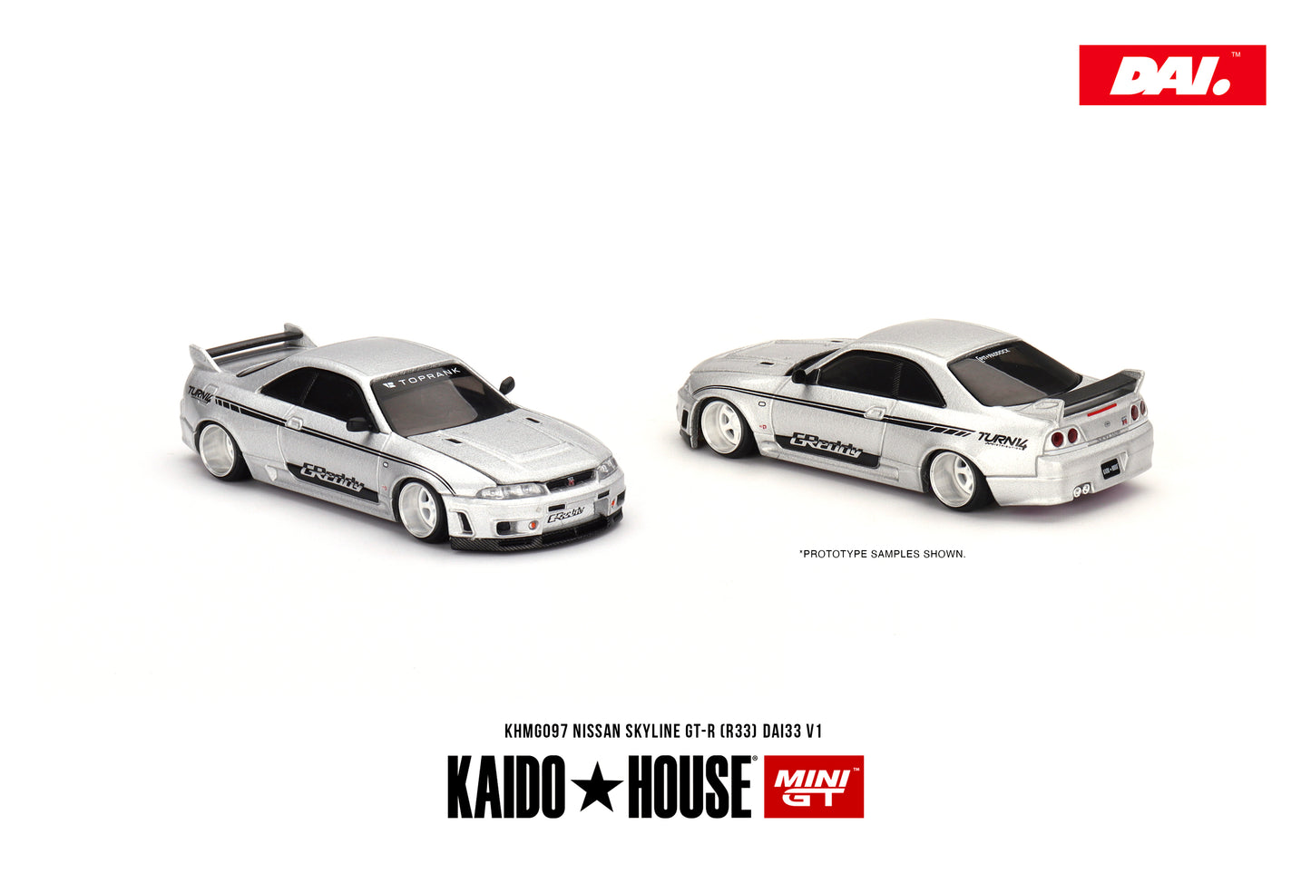 Nissan Skyline GT-R (R33) DAI33 V1 - KAIDO HOUSE Mini GT - Scala 1/64 KHMG097
