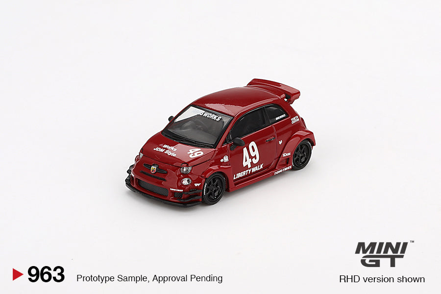 LB-WORKS x Abas Works ABARTH 595 Red - Mini GT - Scala 1-64 MGT00963-L