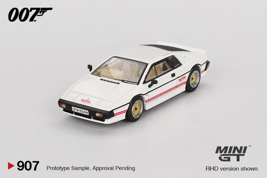 Lotus Esprit Turbo White - ENGLISH BLISTER - For Your Eyes Only 1981 007 James Bond Series - Mini GT - Scala 1/64 MGT00907-007E