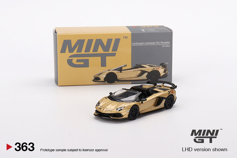 Lamborghini Aventador SVJ Roadster Oro Elios - Mini GT - Scala 1-64 MGT00363-R