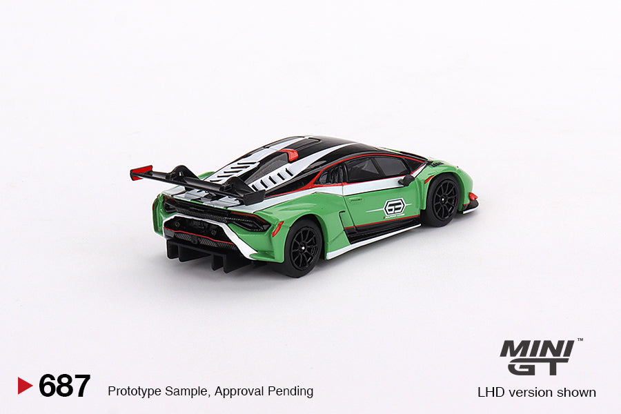 Lamborghini Huracán GT3 EVO2 Presentation LHD - Mini GT - Scala 1/64 MGT00687-L