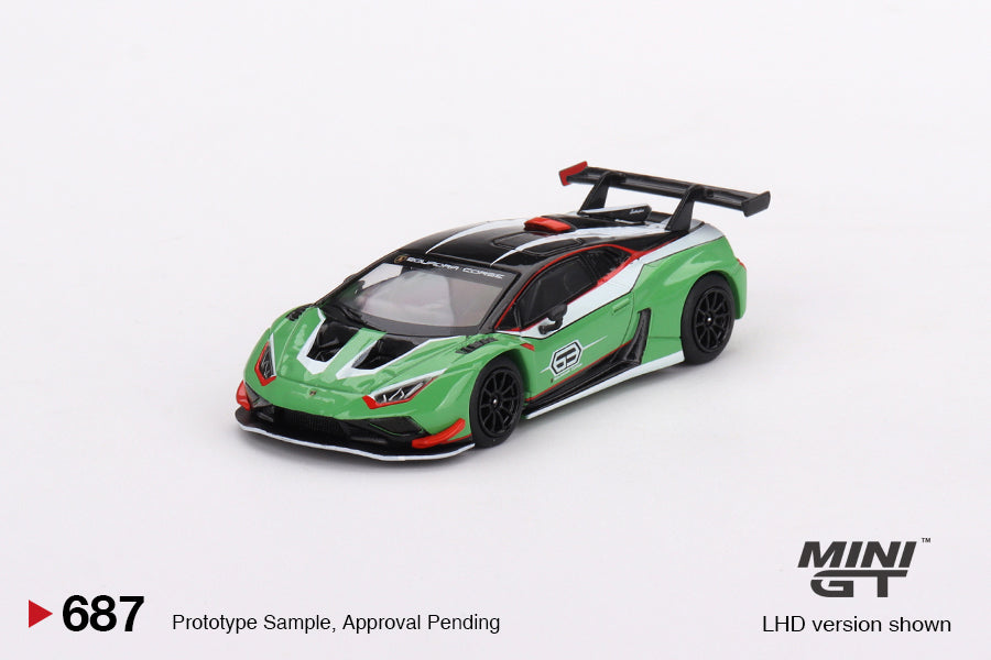 Lamborghini Huracán GT3 EVO2 Presentation LHD - Mini GT - Scala 1/64 MGT00687-L