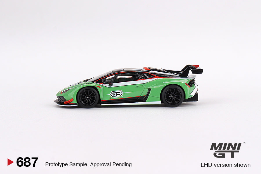 Lamborghini Huracán GT3 EVO2 Presentation LHD - Mini GT - Scala 1/64 MGT00687-L