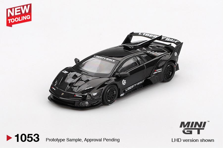 Mini GT - Lamborghini LB-Silhouette WORKS MURCIELAGO GT Evo Black 2024 - Scala 1/64 MGT01053-BL Blister Packaging