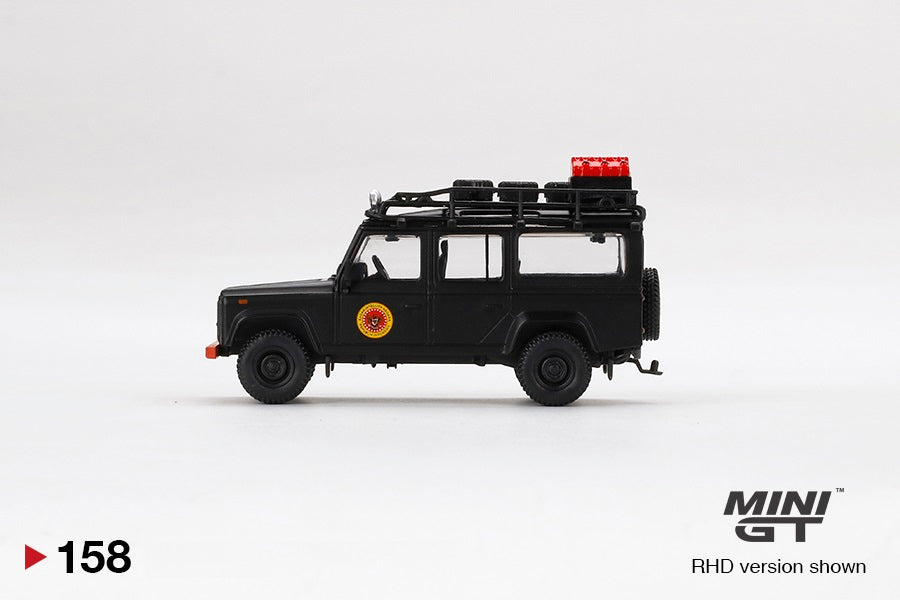 Land Rover Defender 110 1991 Safari Rally Martini Racing Vehículo de apoyo LDH - Mini GT - Escala 1/64