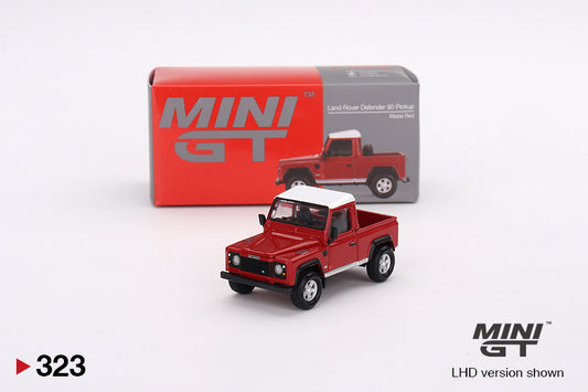 Land Rover Defender 90 Pickup Masai Red LDH - Mini GT - Scala 1/64 MGT00323