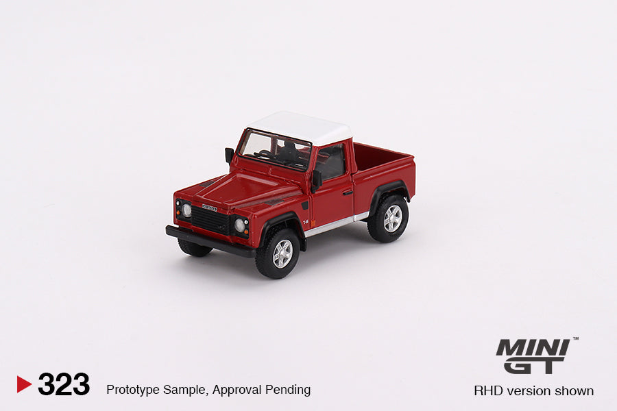 Land Rover Defender 90 Pickup Masai Red LDH - Mini GT - Scala 1/64 MGT00323