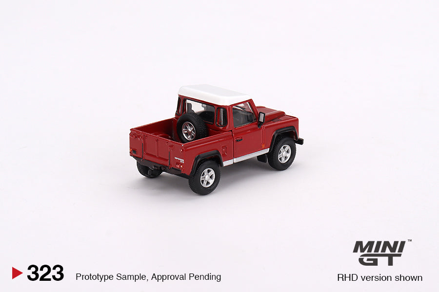 Land Rover Defender 90 Pickup Masai Red LDH - Mini GT - Scala 1/64 MGT00323