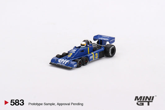 Tyrrell P34 #3 Jody Scheckter 1976 Swedish GP Winner - Mini GT - Scala 1/64 MGT00583