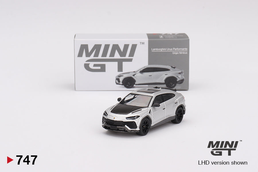 Lamborghini Urus Performante Grigio Nimbus LDH - Mini GT - Scala 1/64 MGT00747-L