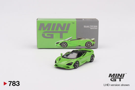 McLaren 750S Spider Mantis Green LHD - Mini GT - Scala 1/64 MGT00783-L