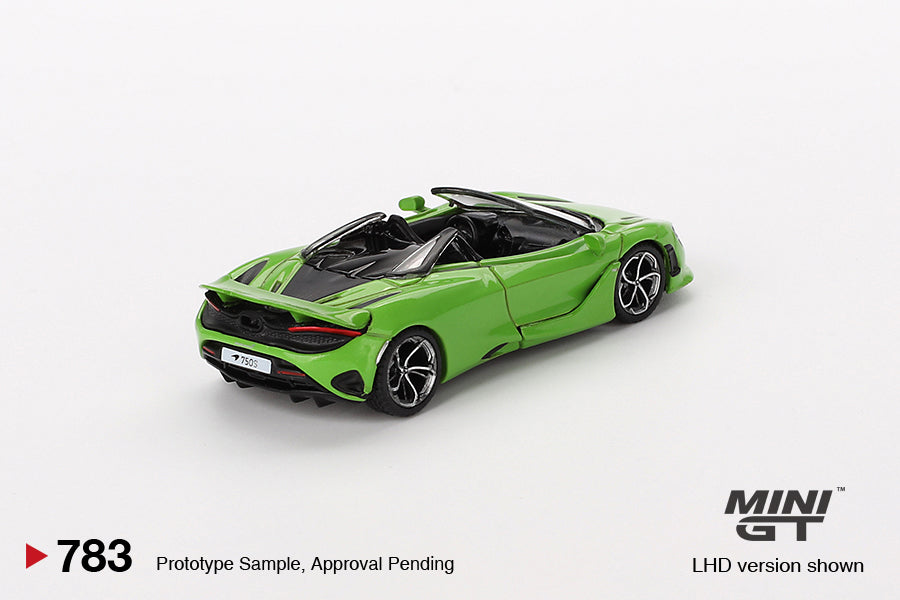 McLaren 750S Spider Mantis Green LHD - Mini GT - Scala 1/64 MGT00783-L