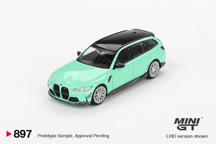 BMW M3 Touring (G81) M Perfomance Mint Green 2022 - Mini GT - Scala 1/64 MGT00897-L