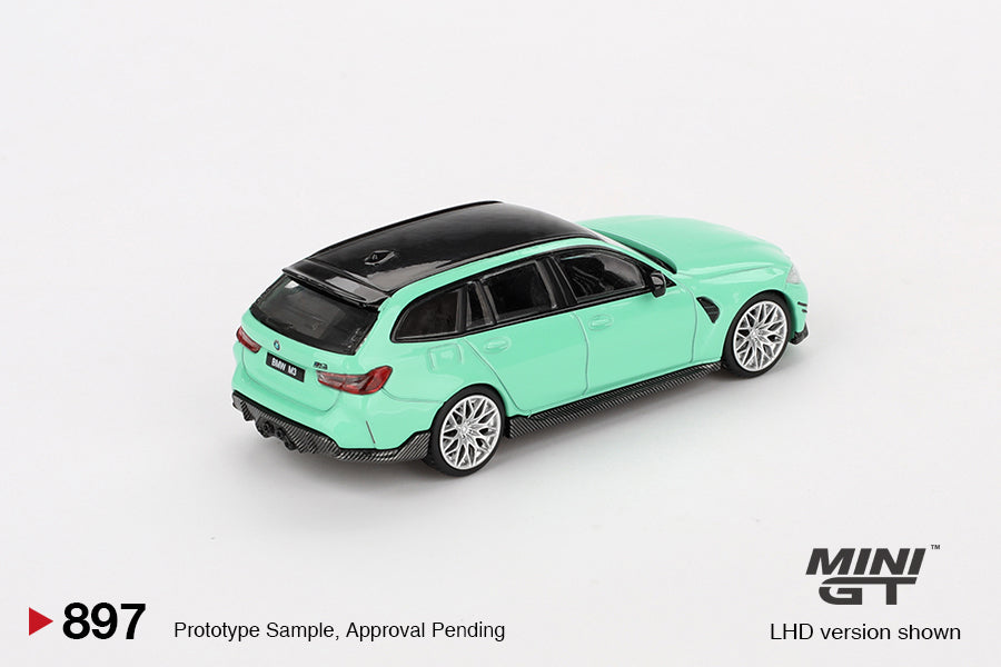 BMW M3 Touring (G81) M Perfomance Mint Green 2022 - Mini GT - Scala 1/64 MGT00897-L
