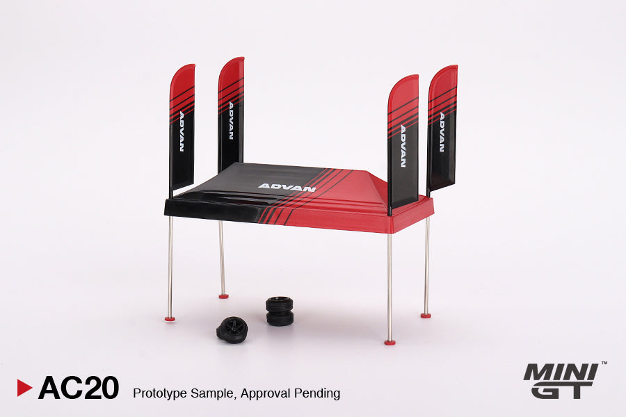 Paddock Service Tent Set - ADVAN - Mini GT - Scala 1/64 MGTAC20