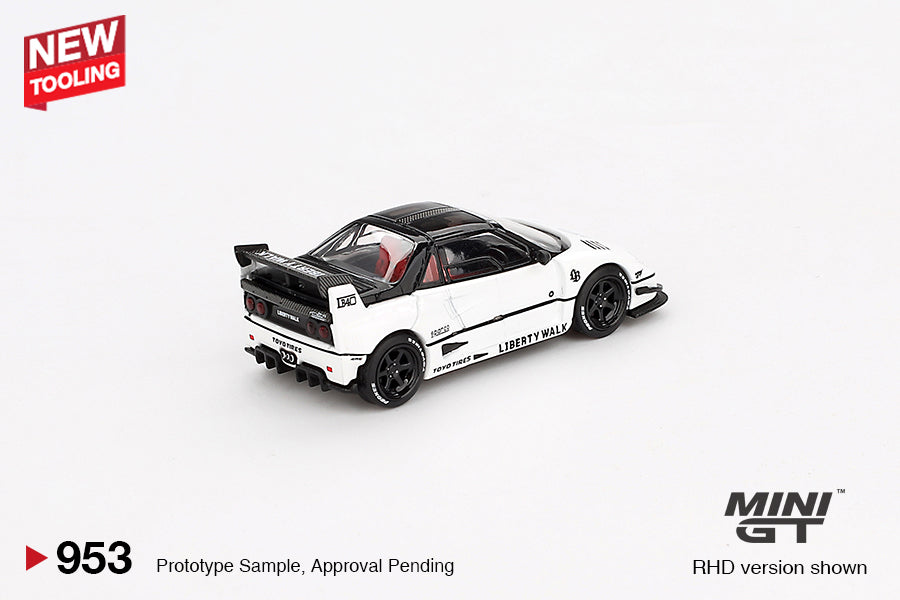 Mazda AZ-1 Liberty Walk LB40 White 2024 Tokyo Auto Salon - Mini GT - Scala 1/64 MGT00953-BL Blister Packaging