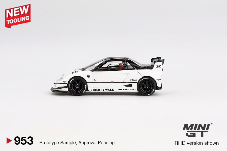 Mazda AZ-1 Liberty Walk LB40 White 2024 Tokyo Auto Salon - Mini GT - Scala 1/64 MGT00953-BL Blister Packaging