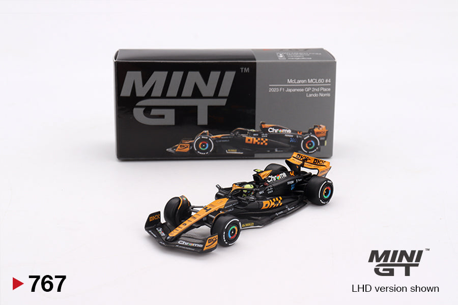 McLaren MCL60 #4 Lando Norris 2023 F1 2023 Japanese GP 2nd Place - Mini GT - Scala 1/64 MGT00767-L