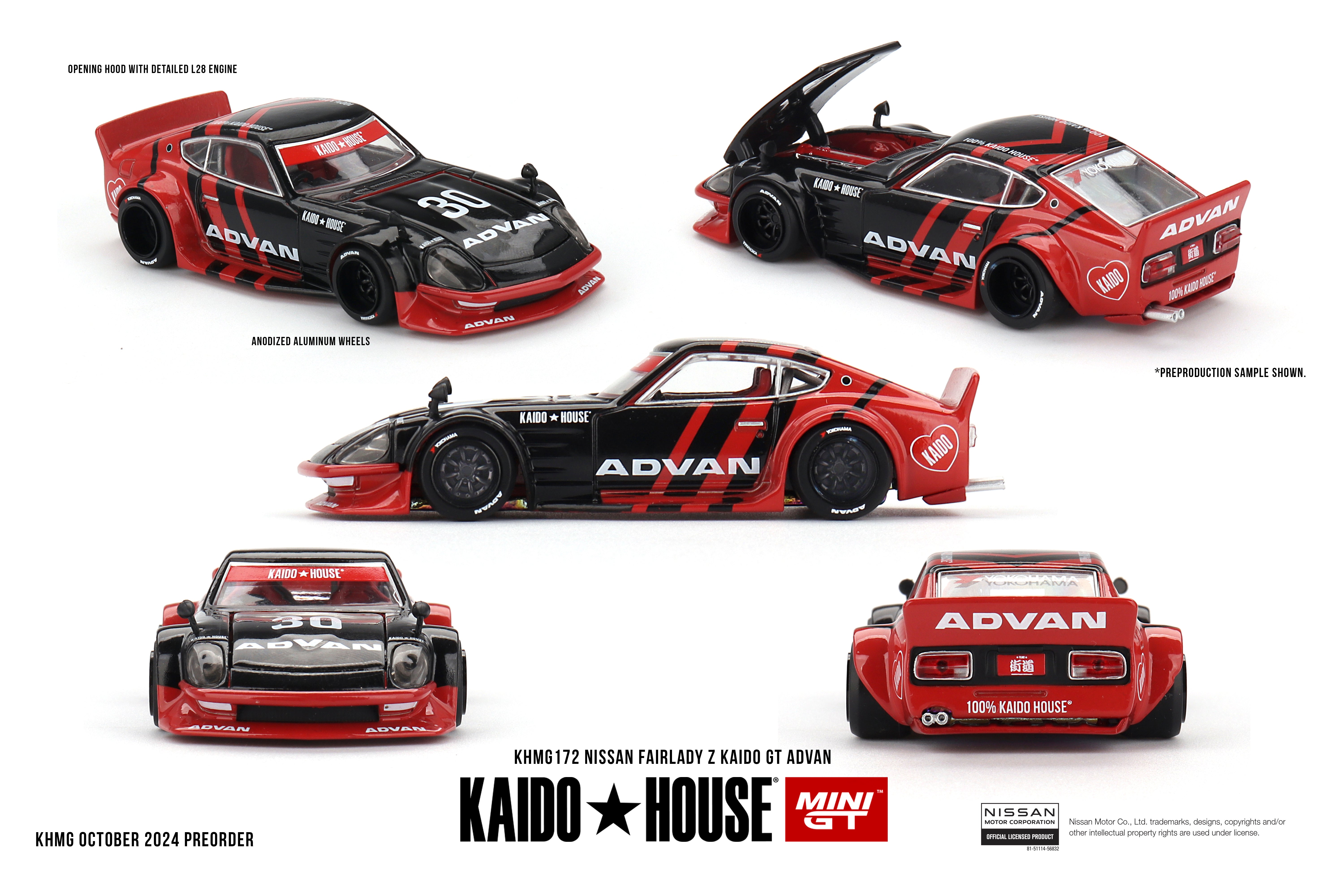 Nissan Fairlady Z Kaido GT ADVAN - Mini GT Kaido House - Scala 1
