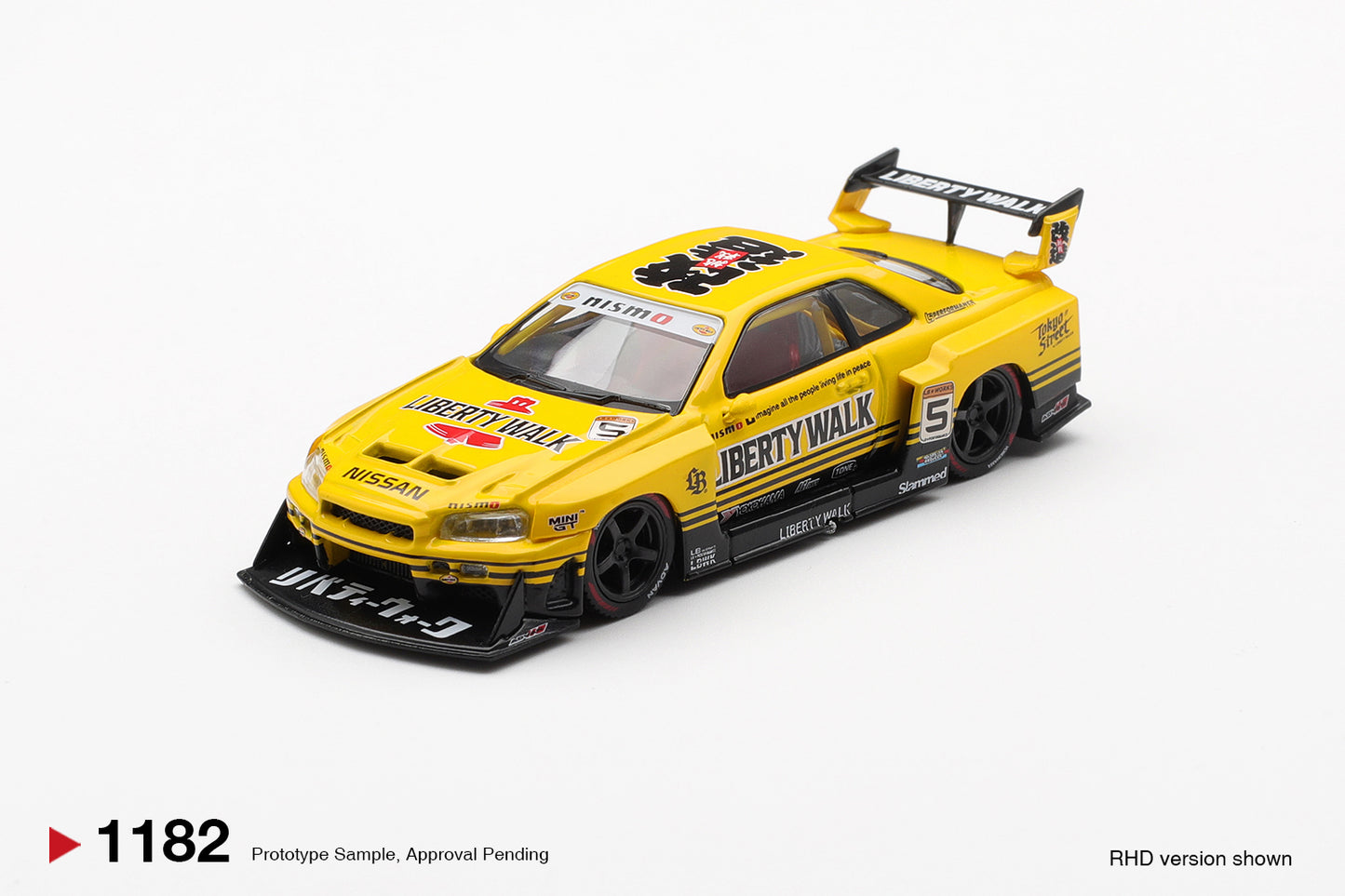 Nissan GTR (R34) Skyline Super Silhouette Sport Yellow 2025 - Mini GT - Scala 1/64 MGT01182-R