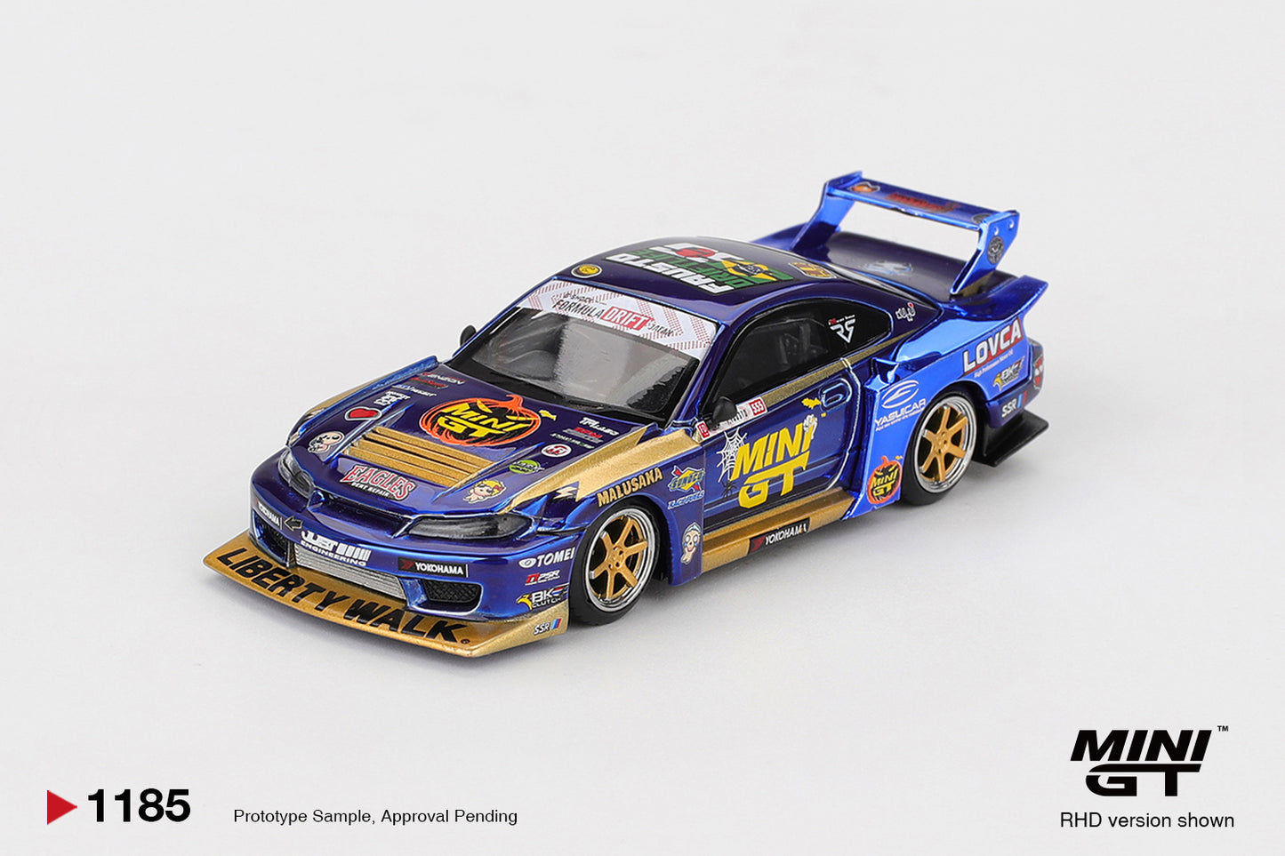 Nissan LB-Super Silhouette S15 SILVIA #555 Team MINI GT Liberty Walk 2025 - Mini GT - Scala 1/64 MGT01185-R