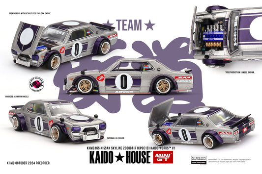 Nissan Skyline 2000GT-R (KPGC10) Kaido Works V1 - KAIDO HOUSE Mini GT - Scala 1/64 KHMG165