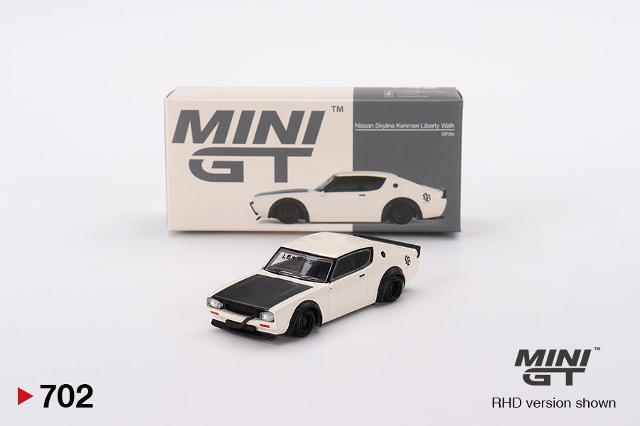 Nissan Skyline Kenmeri Liberty Walk White RDH - Mini GT - Scala 1/64 MGT00702