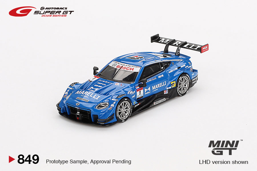 Nissan Z GT500 #1 MARELLI IMPUL Z TEAM IMPUL 2023 SUPER GT SERIES - Mini GT - Scala 1/64 MGT00849