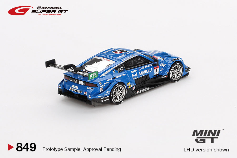 Nissan Z GT500 #1 MARELLI IMPUL Z TEAM IMPUL 2023 SUPER GT SERIES - Mini GT - Scala 1/64 MGT00849