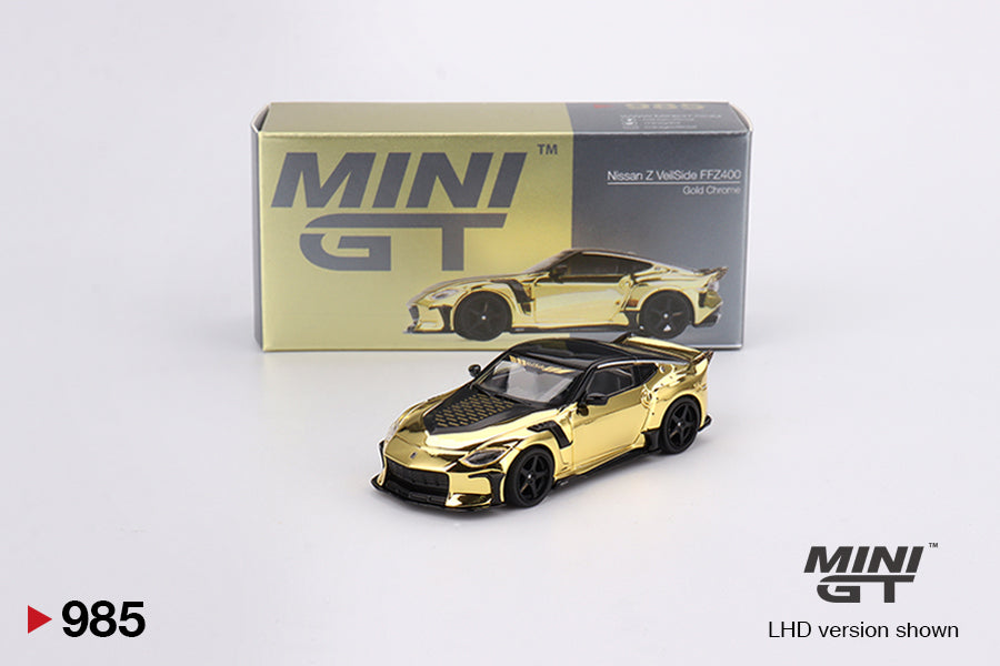 Nissan Z VeilSide FFZ400 Gold Chrome - Mini GT - Scala 1/64 MGT00985-L