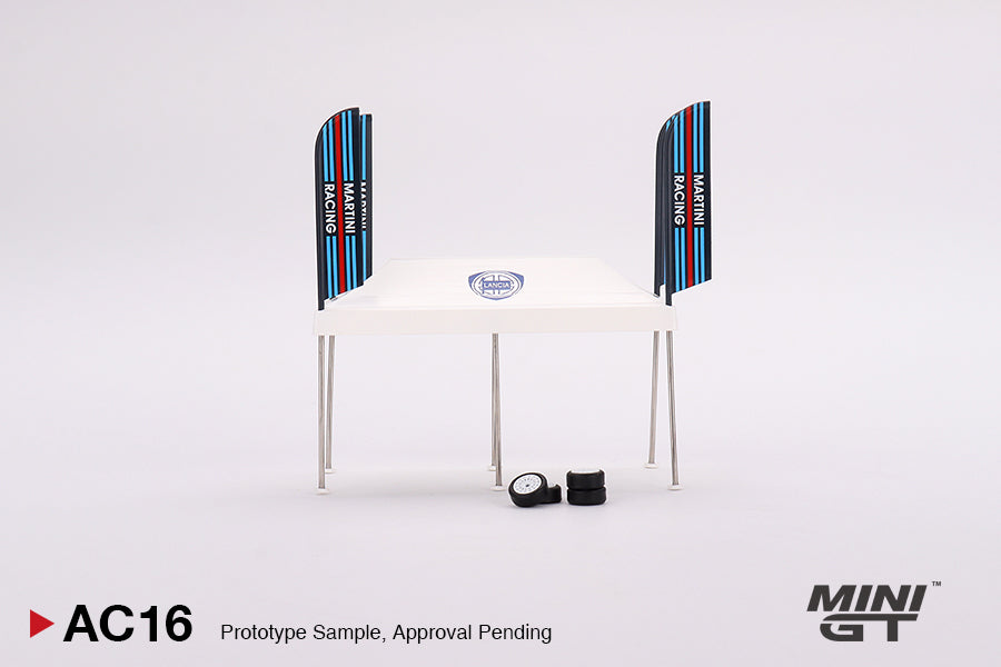 Paddock Service Tent Set - Martini Racing - Mini GT - Scala 1/64 MGTAC16