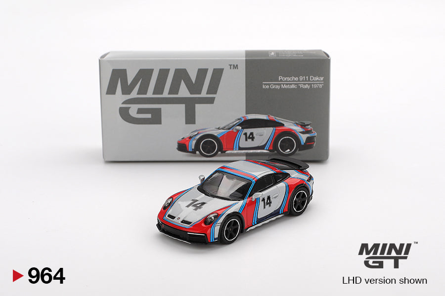 Porsche 911 Dakar Ice Grey Metallic "Rally 1978" - Mini GT - Scala 1/64 MGT00964-L